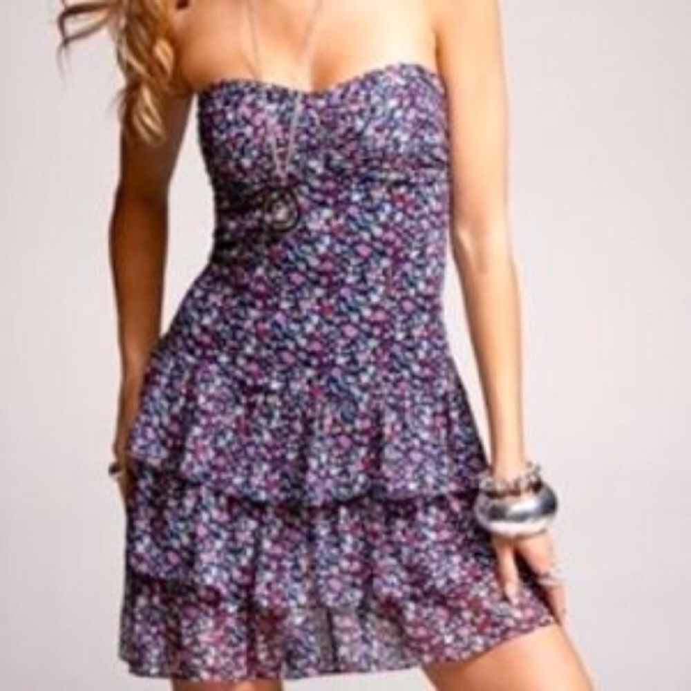 Express Strapless Floral Dress